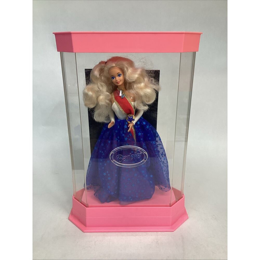Barbie UNICEF Doll 1989 Blonde Special Edition #1920 C193 In Pink Display Case